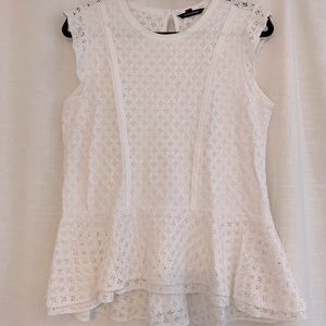 Brand new! Banana Republic white eyelet peplum top